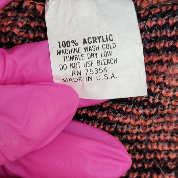 Vintage Tribal Sweater Womens S/M 18x25 USA - Picture 8 of 10